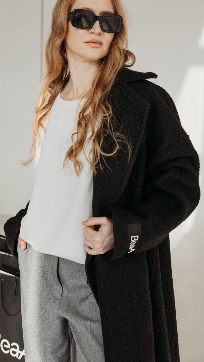 Button Coat Black - BeaA - Be At Home with Yourself - coat