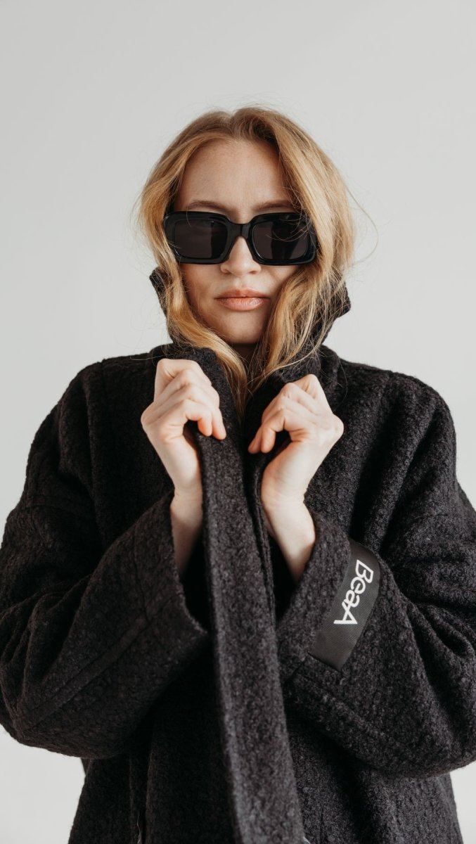 Button Coat Black - BeaA - Be At Home with Yourself - coat