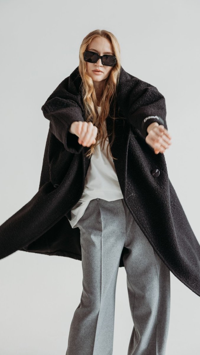 Button Coat Black - BeaA - Be At Home with Yourself - coat
