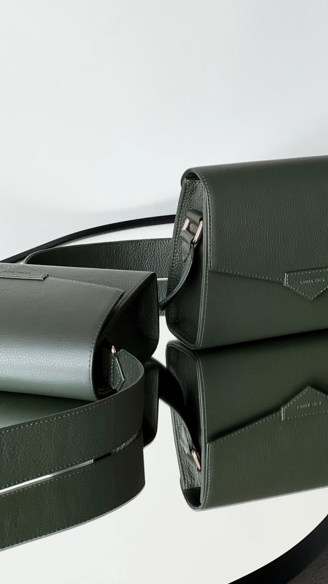 CROSS BODY BAG IN POISONOUS GREEN LEATHER - BeaA - Be At Home with Yourself - Bag