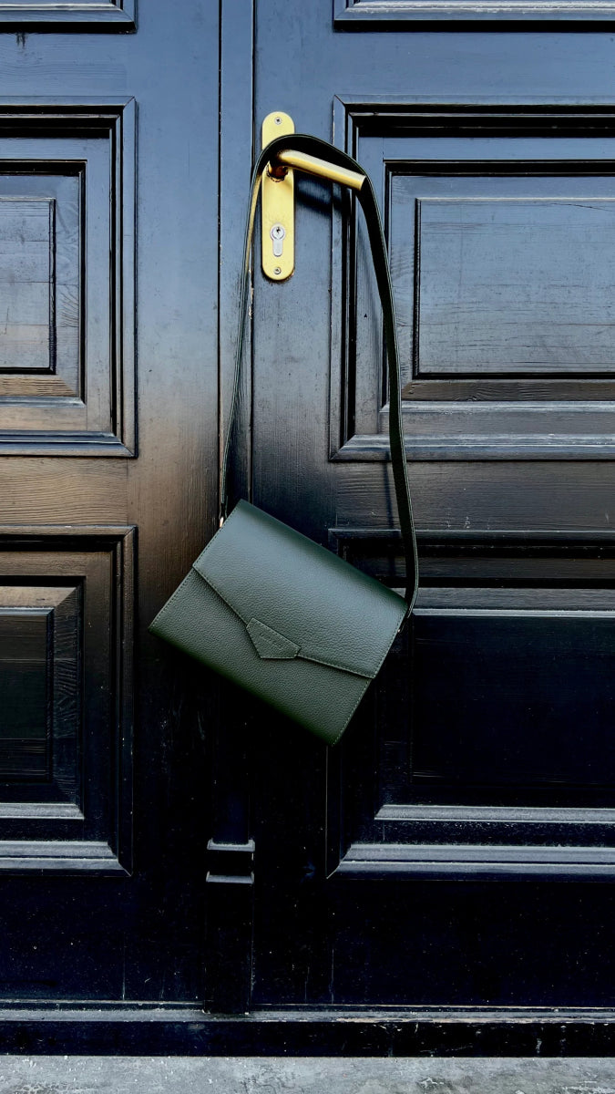 CROSS BODY BAG IN POISONOUS GREEN LEATHER - BeaA - Be At Home with Yourself - Bag