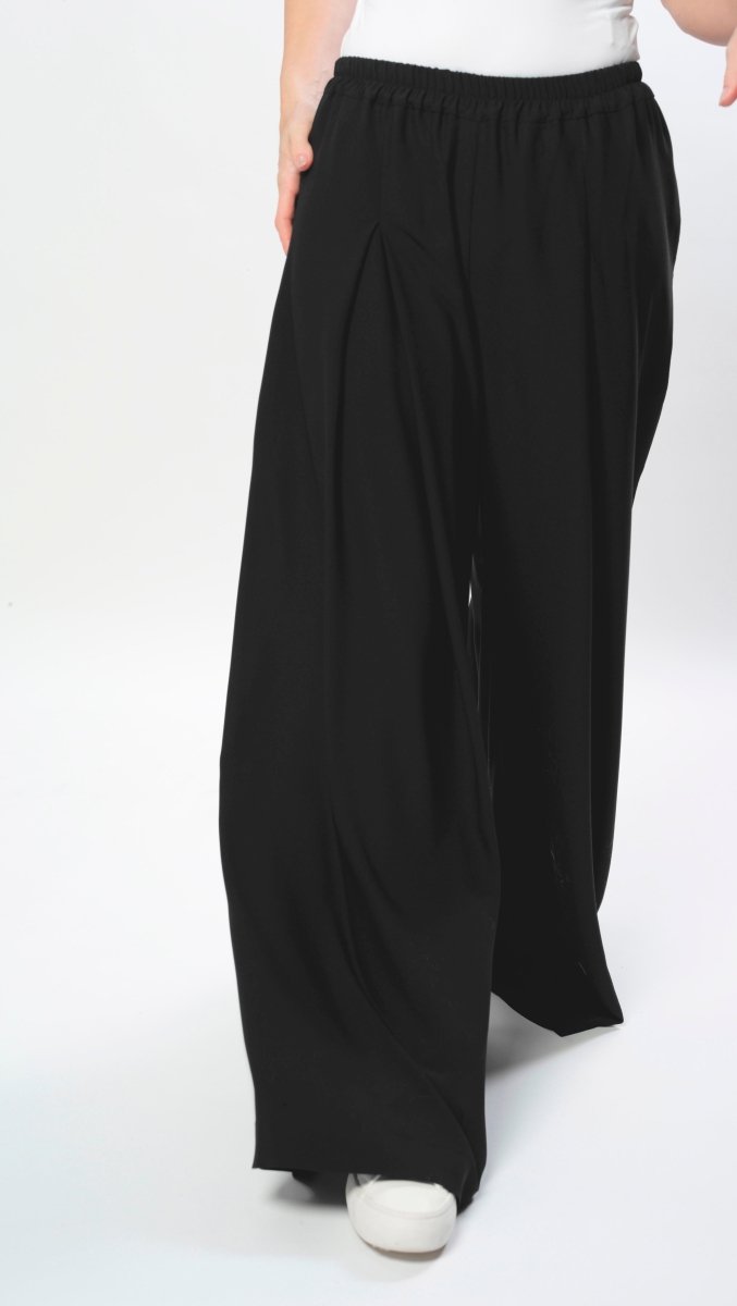 Extra Wide - Leg Trousers "BEAA x SFINKSA" Black - BeaA - Be At Home with Yourself - Wide Trousers