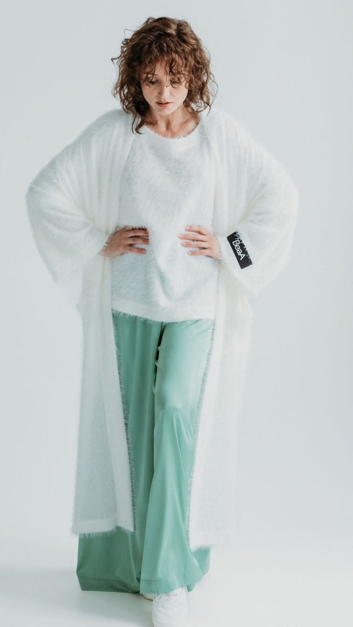 Fluffy top White - BeaA - Be At Home with Yourself - sweater