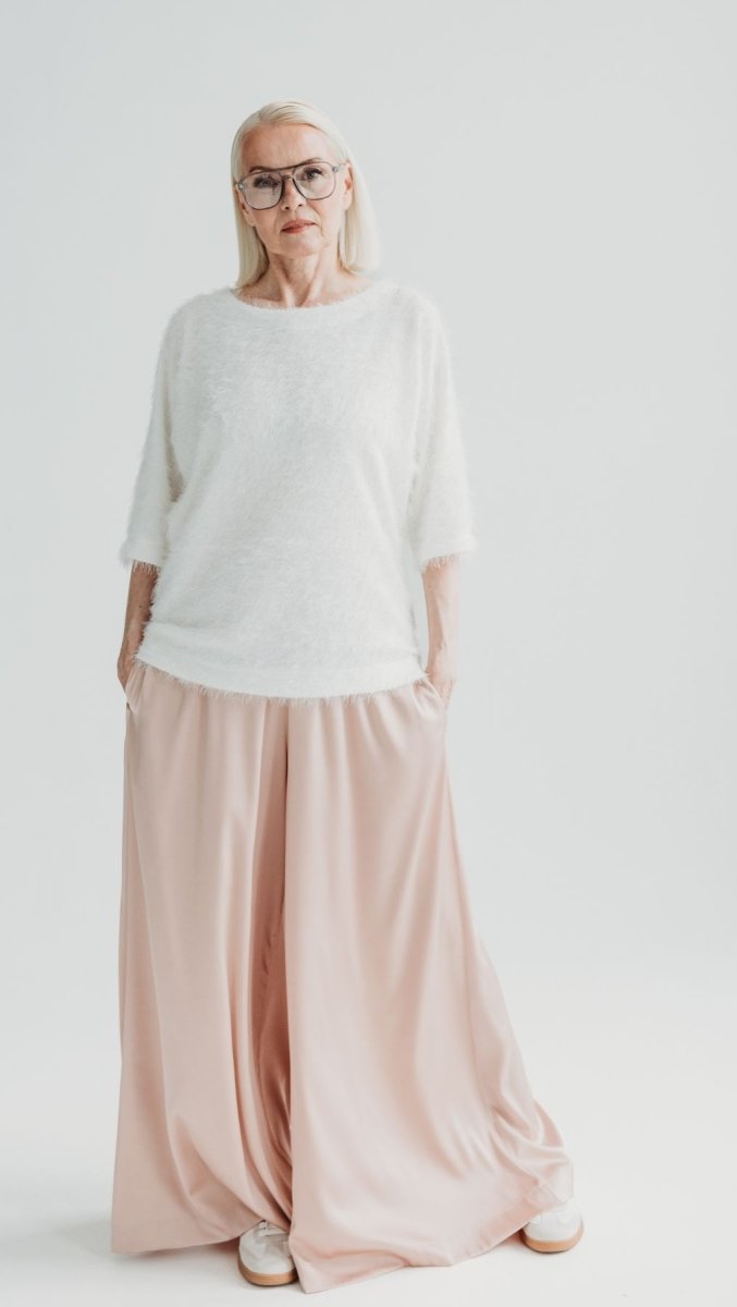 Fluffy top White - BeaA - Be At Home with Yourself - sweater