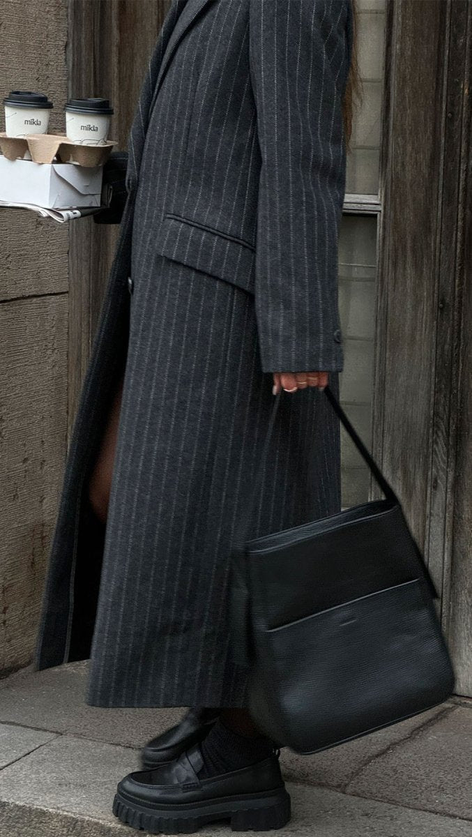 GRAINED LEATHER SHOULDER BAG - BeaA - Be At Home with Yourself - Bag