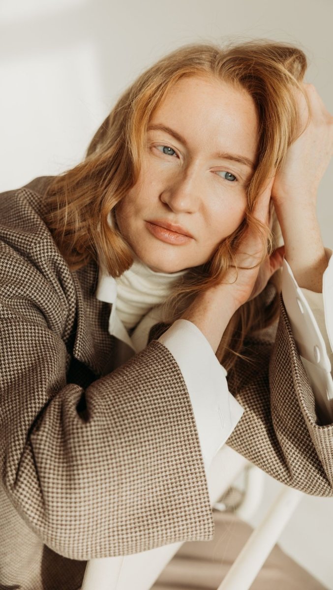 Jacket in Micro check - BeaA - Be At Home with Yourself - coat