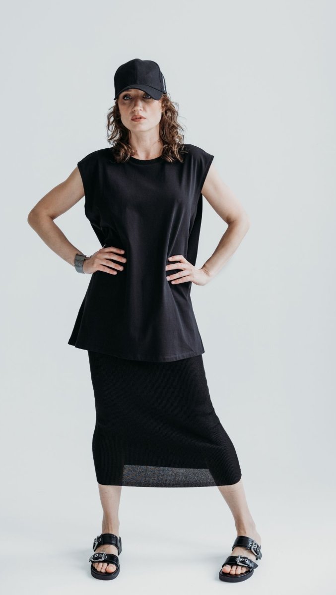 Knit skirt Black color - BeaA - Be At Home with Yourself - skirt