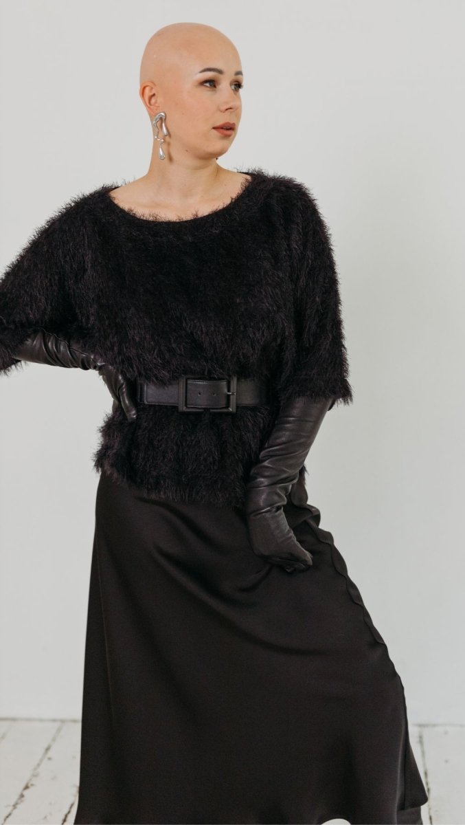 Midi Skirt Silk Satin Black - BeaA - Be At Home with Yourself - skirt