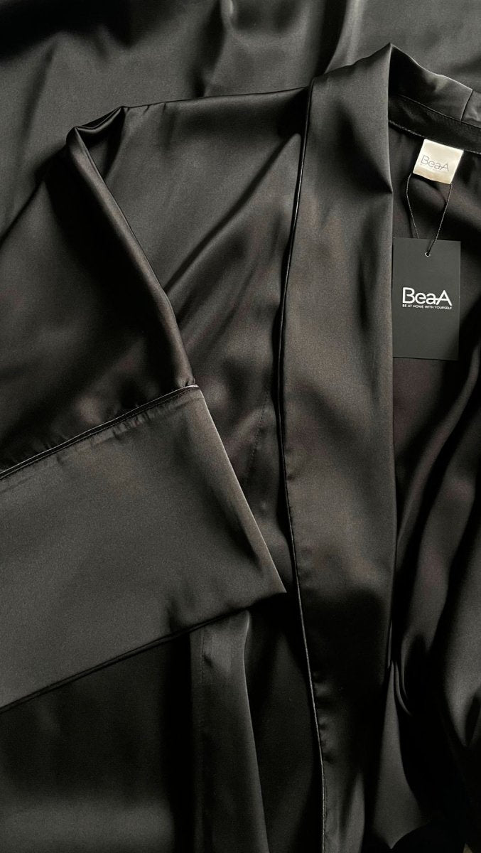 Morning Robe Black - BeaA - Be At Home with Yourself - Kimono