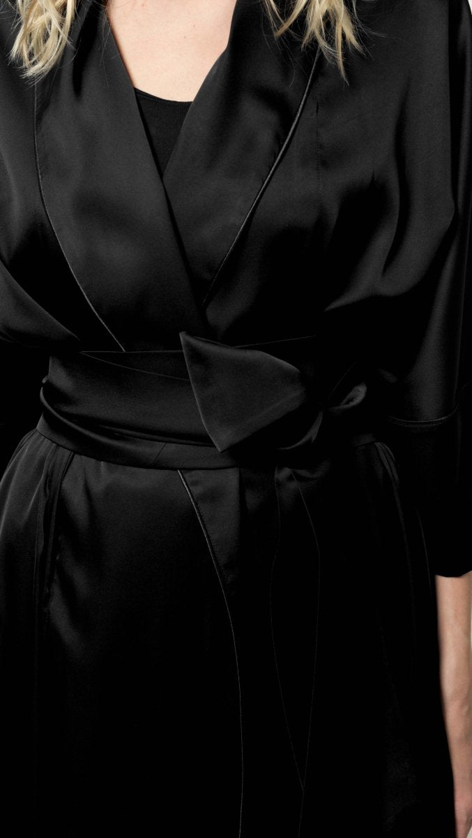 Morning Robe Black - BeaA - Be At Home with Yourself - Kimono