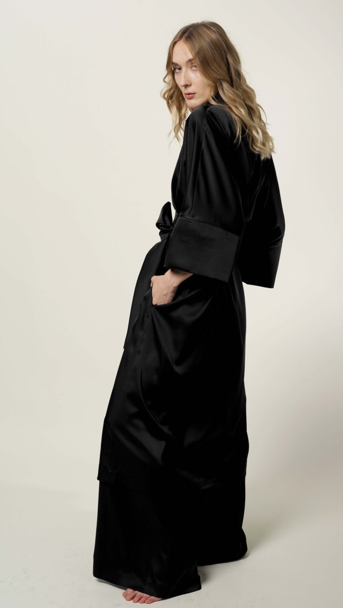 Morning Robe Black - BeaA - Be At Home with Yourself - Kimono