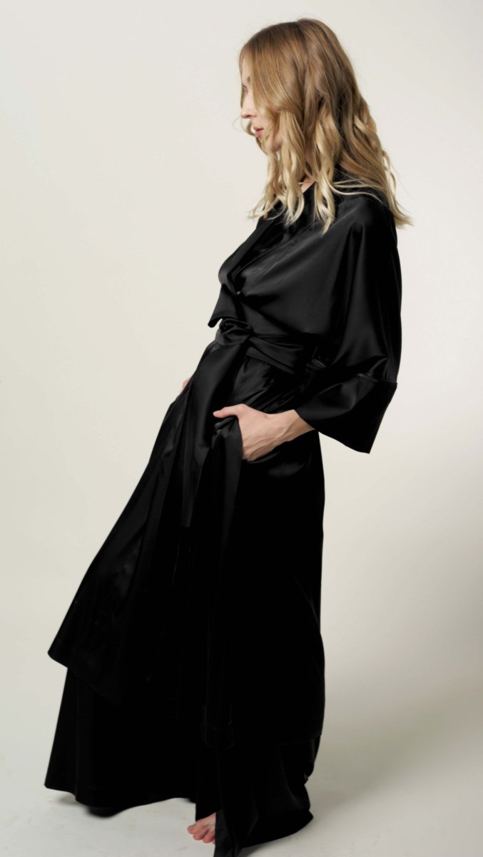 Morning Robe Black - BeaA - Be At Home with Yourself - Kimono