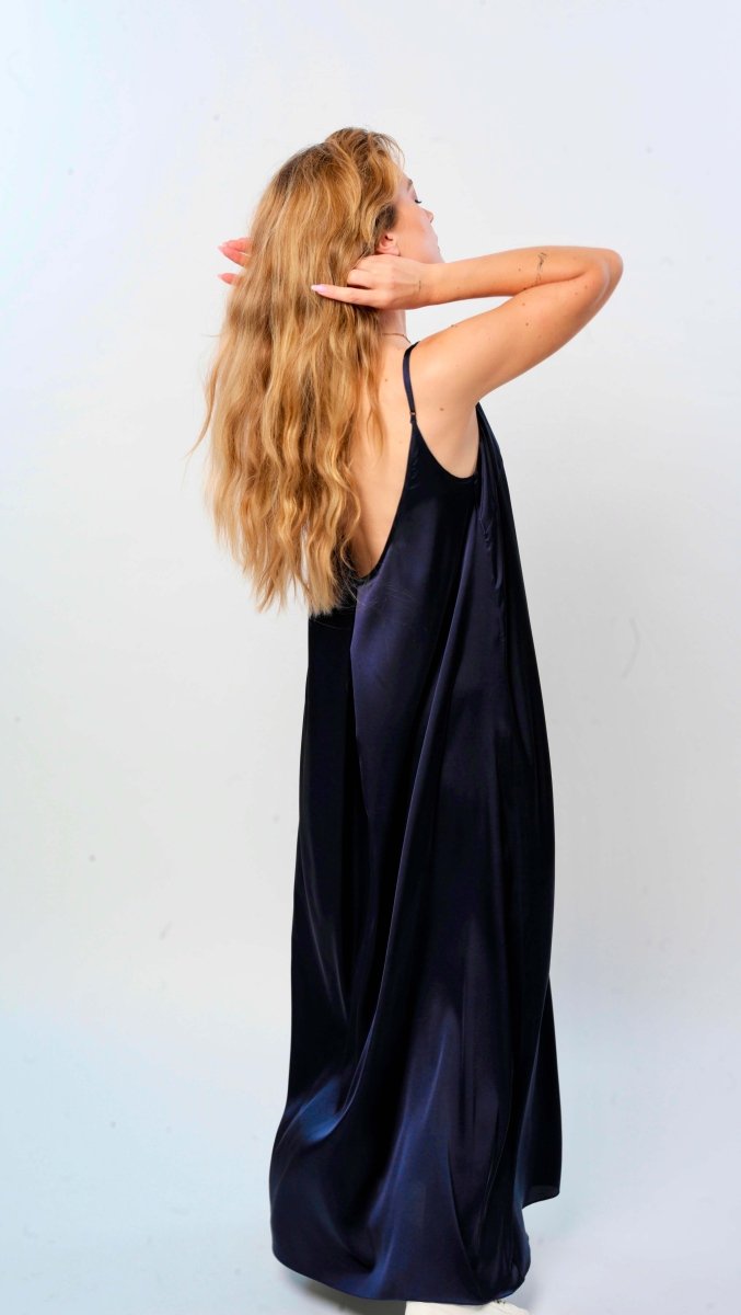 Open - Back dress Midnight blue - BeaA - Be At Home with Yourself - Long Dress