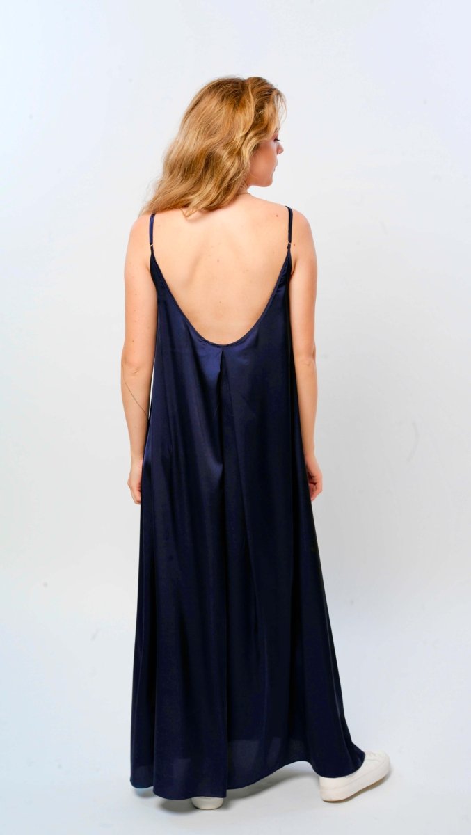 Open - Back dress Midnight blue - BeaA - Be At Home with Yourself - Long Dress