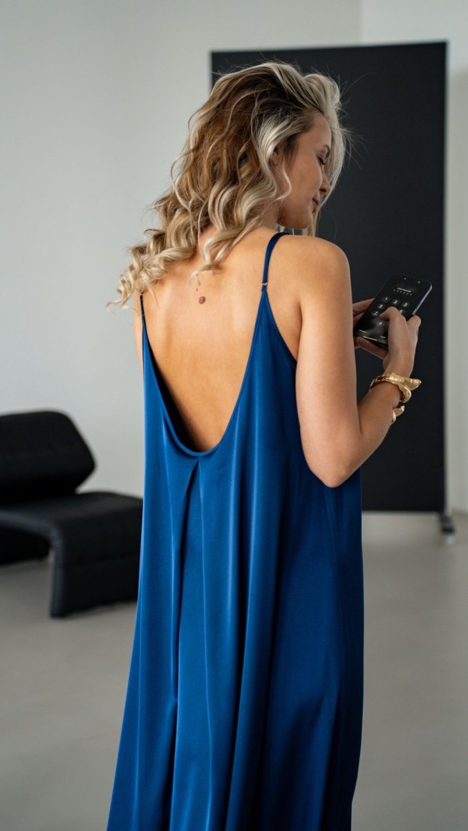 Open - Back dress Midnight blue - BeaA - Be At Home with Yourself - Long Dress