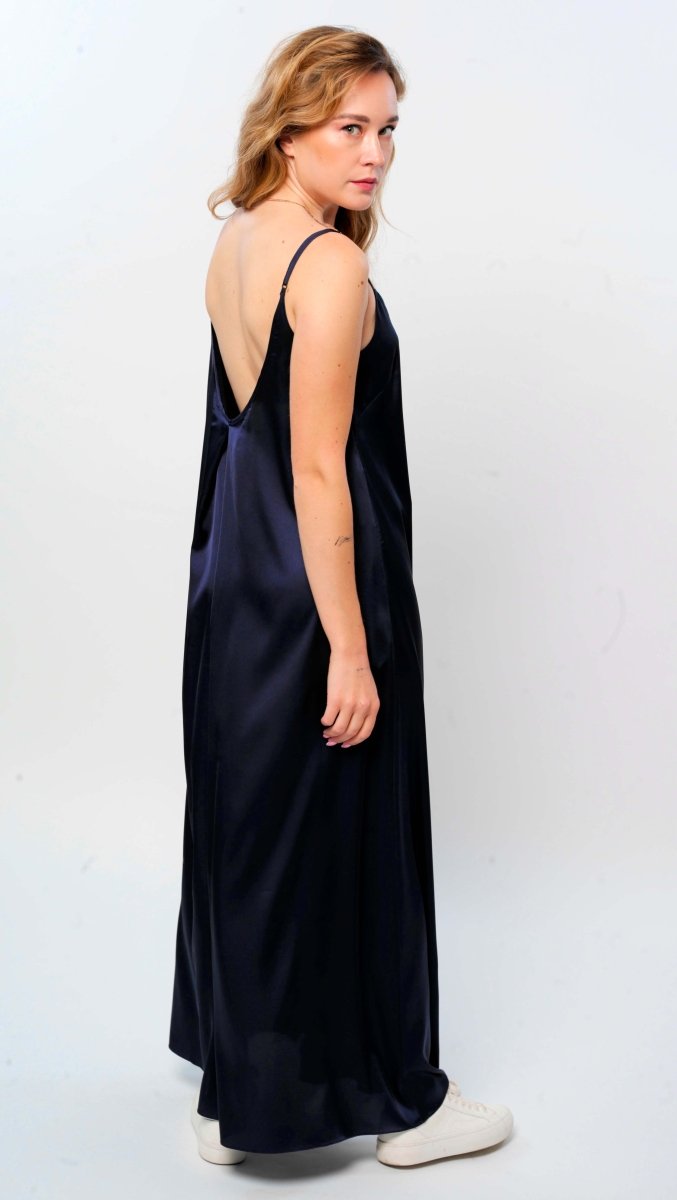 Open - Back dress Midnight blue - BeaA - Be At Home with Yourself - Long Dress