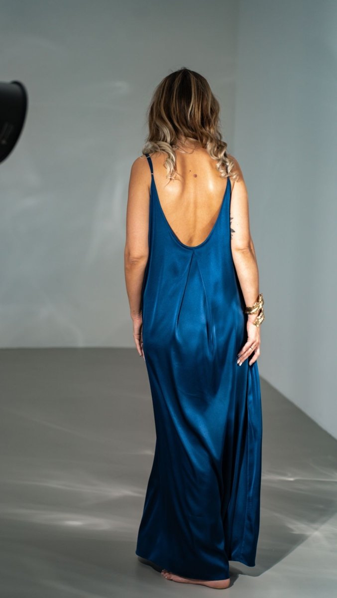 Open - Back dress Midnight blue - BeaA - Be At Home with Yourself - Long Dress