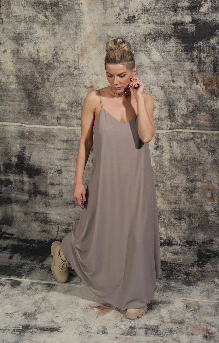 Open Back long dress Cocoa Edition - BeaA - Be At Home with Yourself - Long Dress