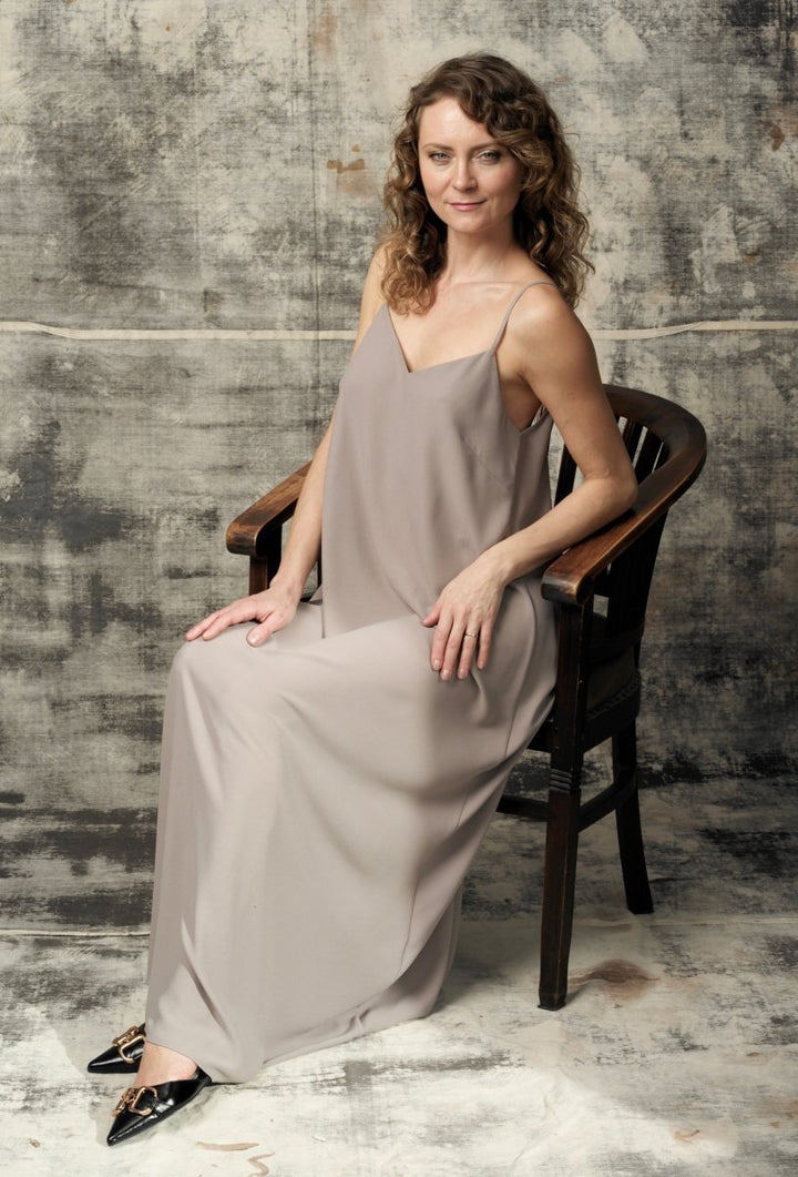 Open Back long dress Cocoa Edition - BeaA - Be At Home with Yourself - Long Dress