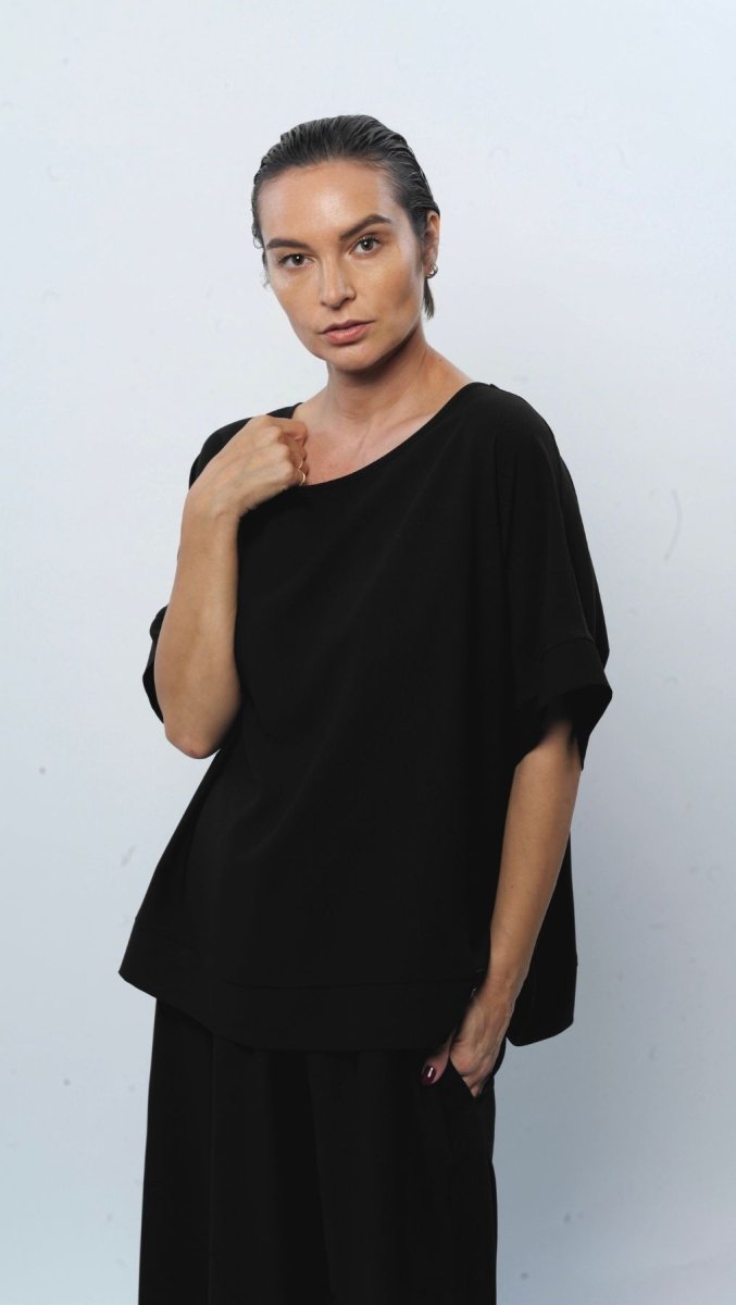 Oversized Top Black - BeaA - Be At Home with Yourself - Top