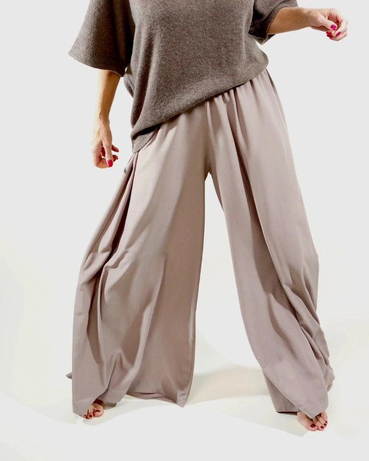 Wide Palazzo Trousers Cocoa Edition BeaA - Be At Home with Yourself