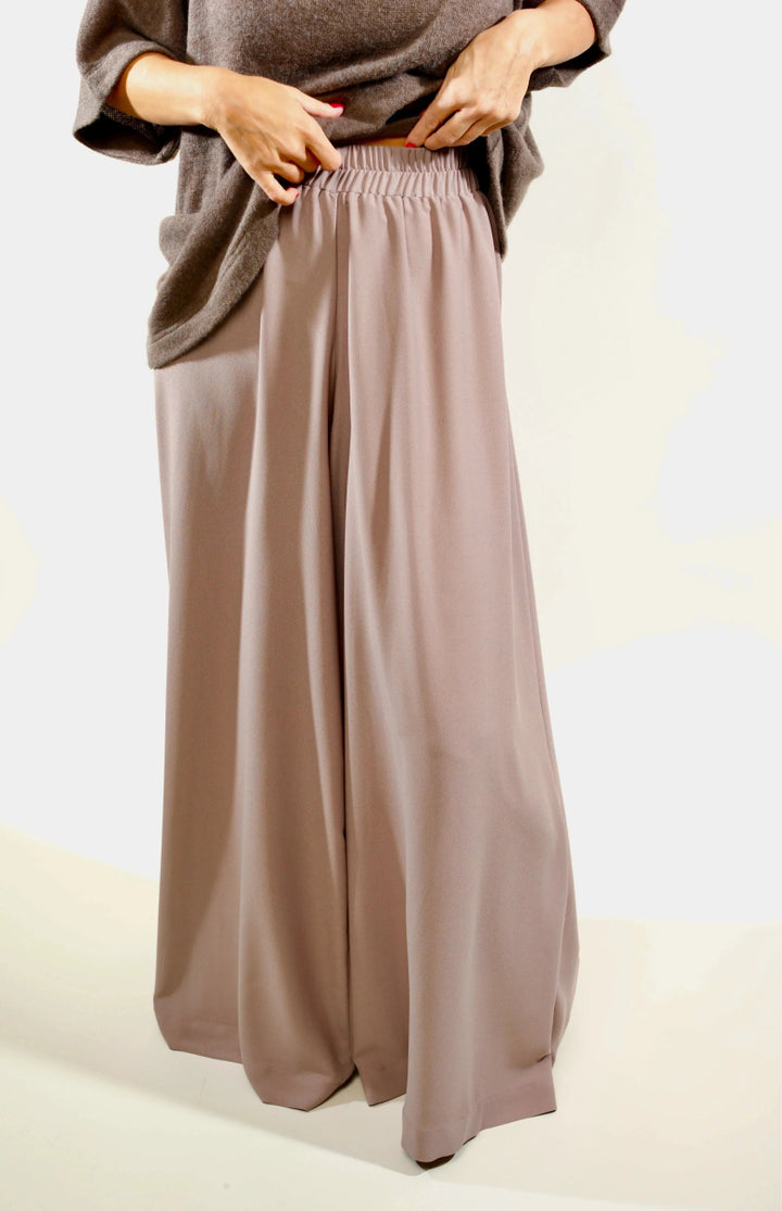 Wide Palazzo Trousers Cocoa Edition BeaA - Be At Home with Yourself