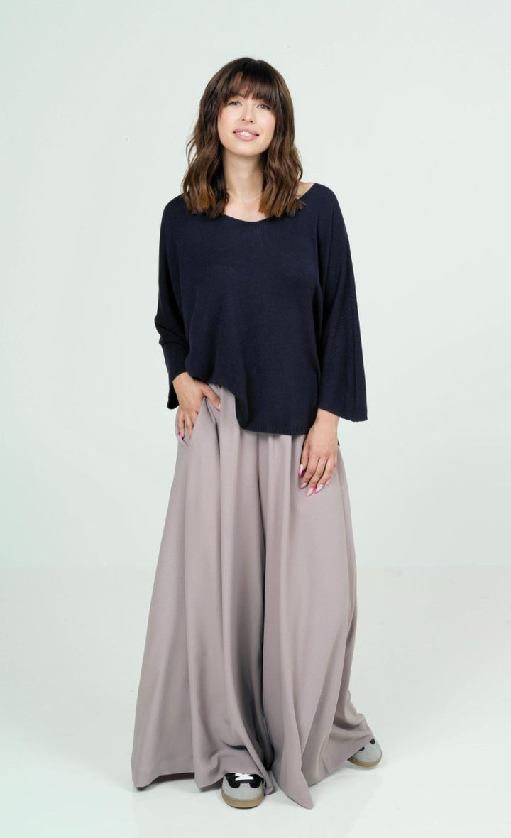 Wide Palazzo Trousers Cocoa Edition BeaA - Be At Home with Yourself