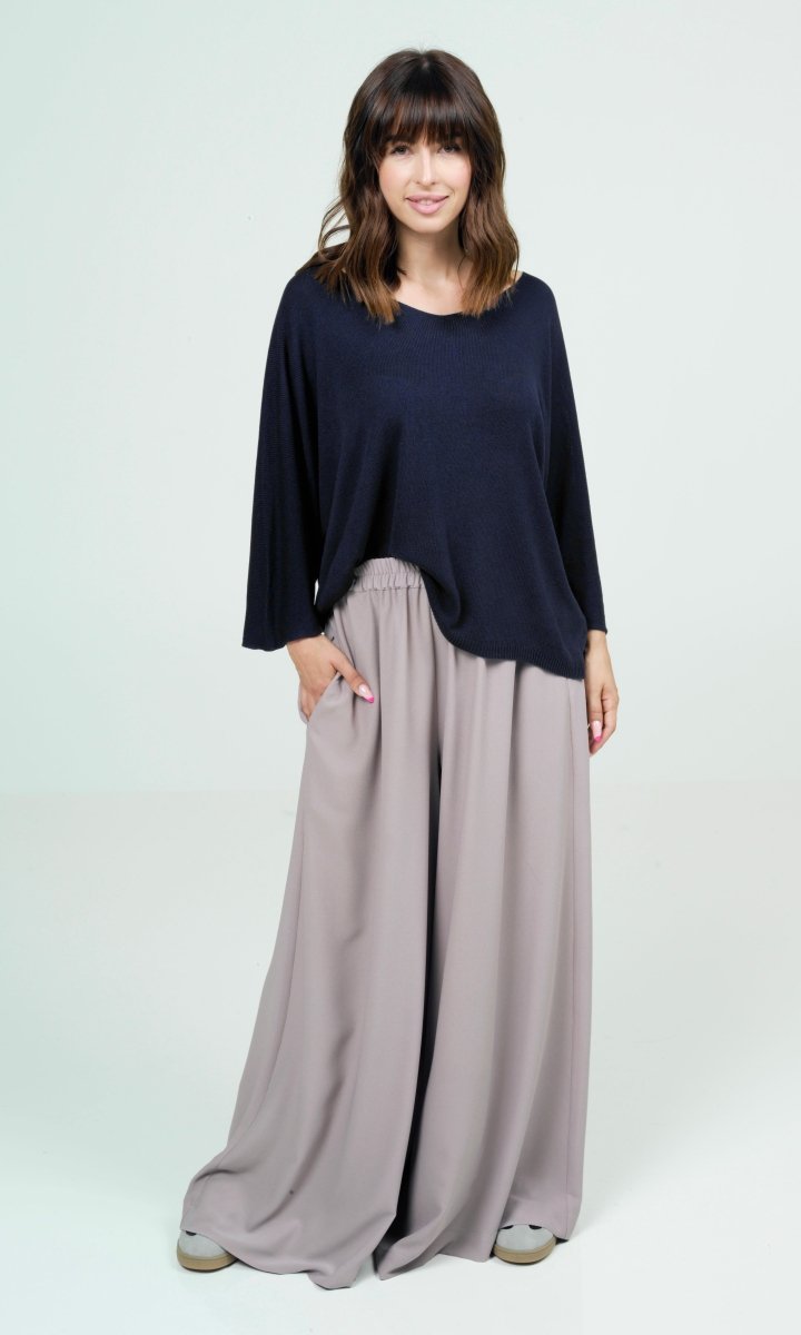 Wide Palazzo Trousers Cocoa Edition BeaA - Be At Home with Yourself