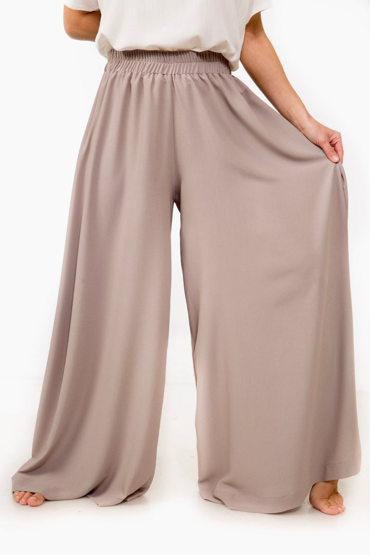 Wide Palazzo Trousers Cocoa Edition BeaA - Be At Home with Yourself
