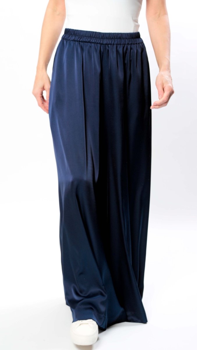 Palazzo trousers Silk Midnight Blue - BeaA - Be At Home with Yourself - Trousers
