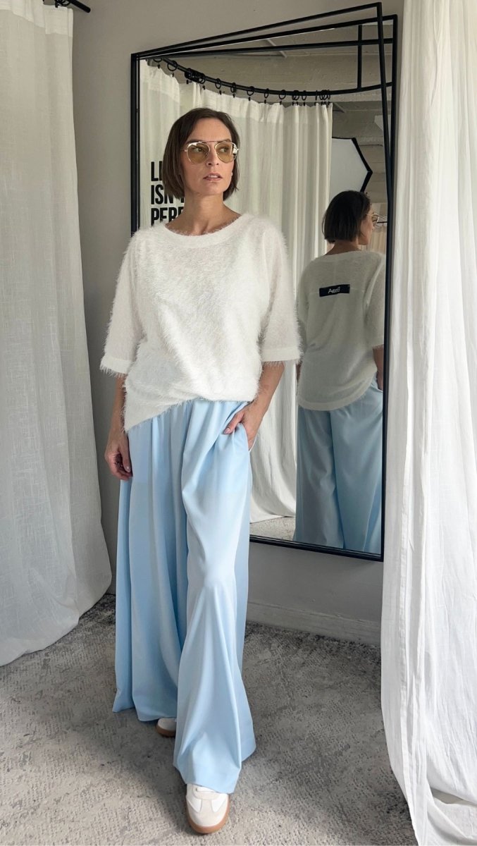 Palazzo Trousers Sky Blue - BeaA - Be At Home with Yourself - Wide Trousers
