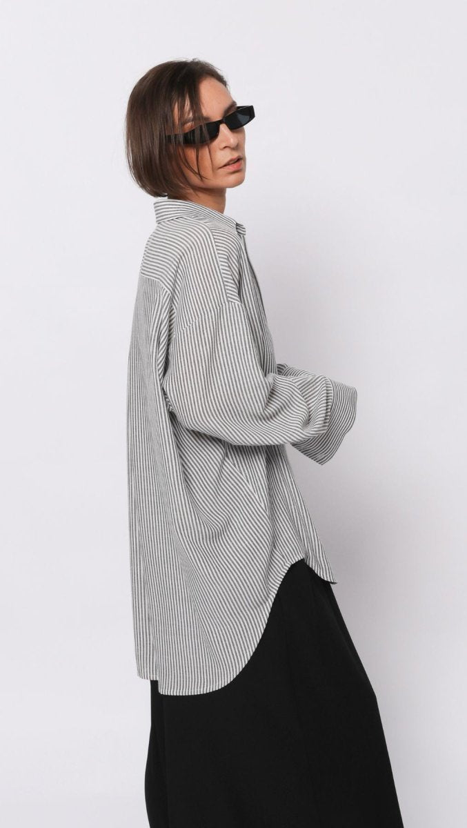 Riviera shirt Noir Stripe - BeaA - Be At Home with Yourself - Top