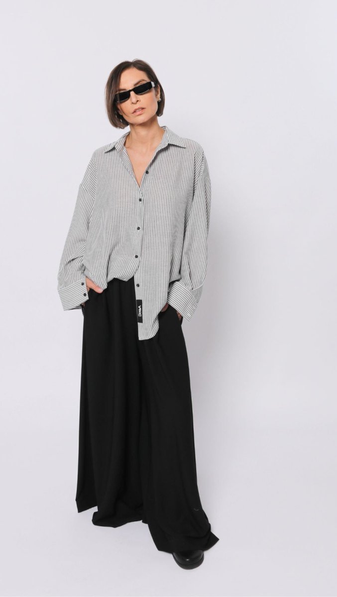 Riviera shirt Noir Stripe - BeaA - Be At Home with Yourself - Top