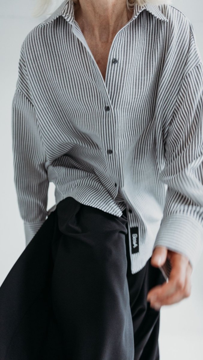 Riviera shirt Noir Stripe - BeaA - Be At Home with Yourself - Top