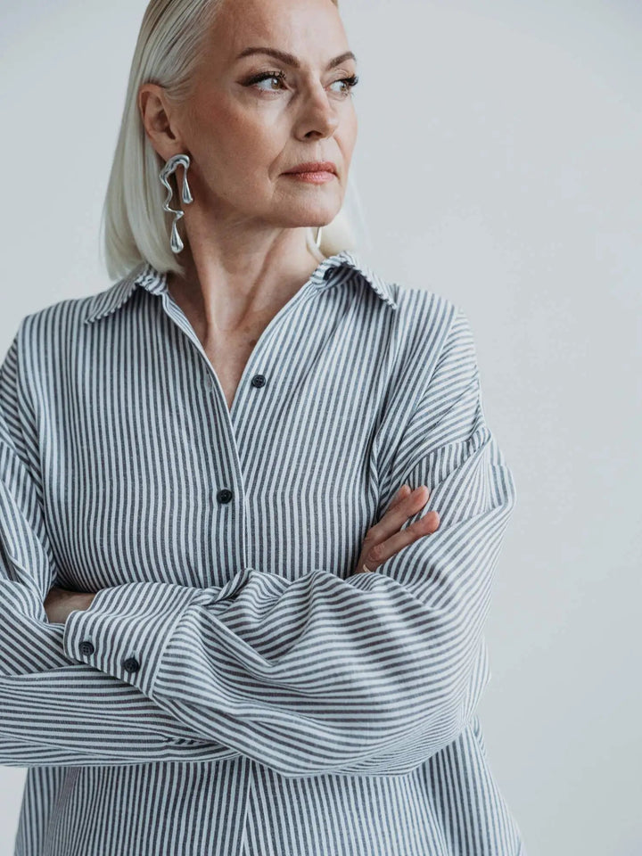 Riviera shirt Noir Stripe - BeaA - Be At Home with Yourself - Top