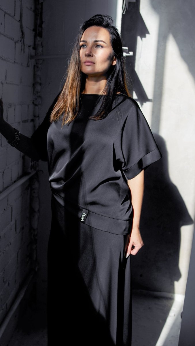 Silk Satin Top Black - BeaA - Be At Home with Yourself - Top