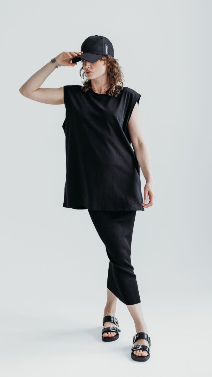 Sleevless oversized T-shirt - BeaA - Be At Home with Yourself - Top