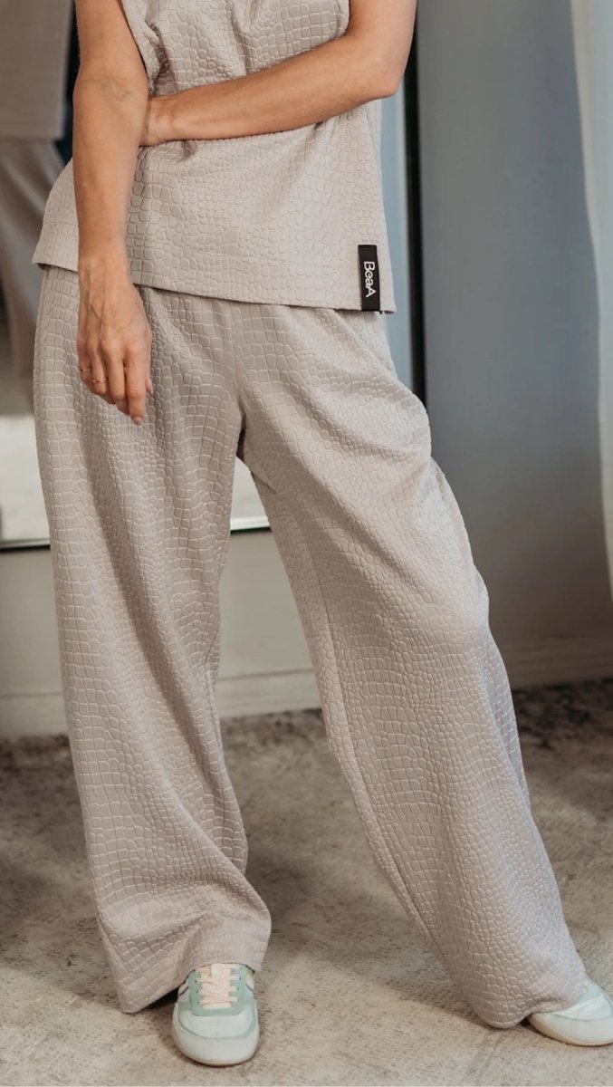 Straight - cut Long trousers Python Light gray - BeaA - Be At Home with Yourself - Trousers