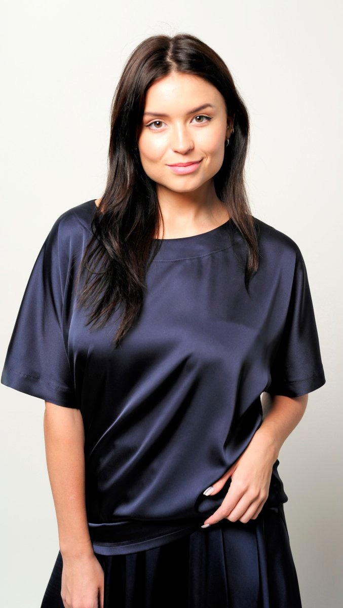 Top Silk Midnight blue - BeaA - Be At Home with Yourself - Top