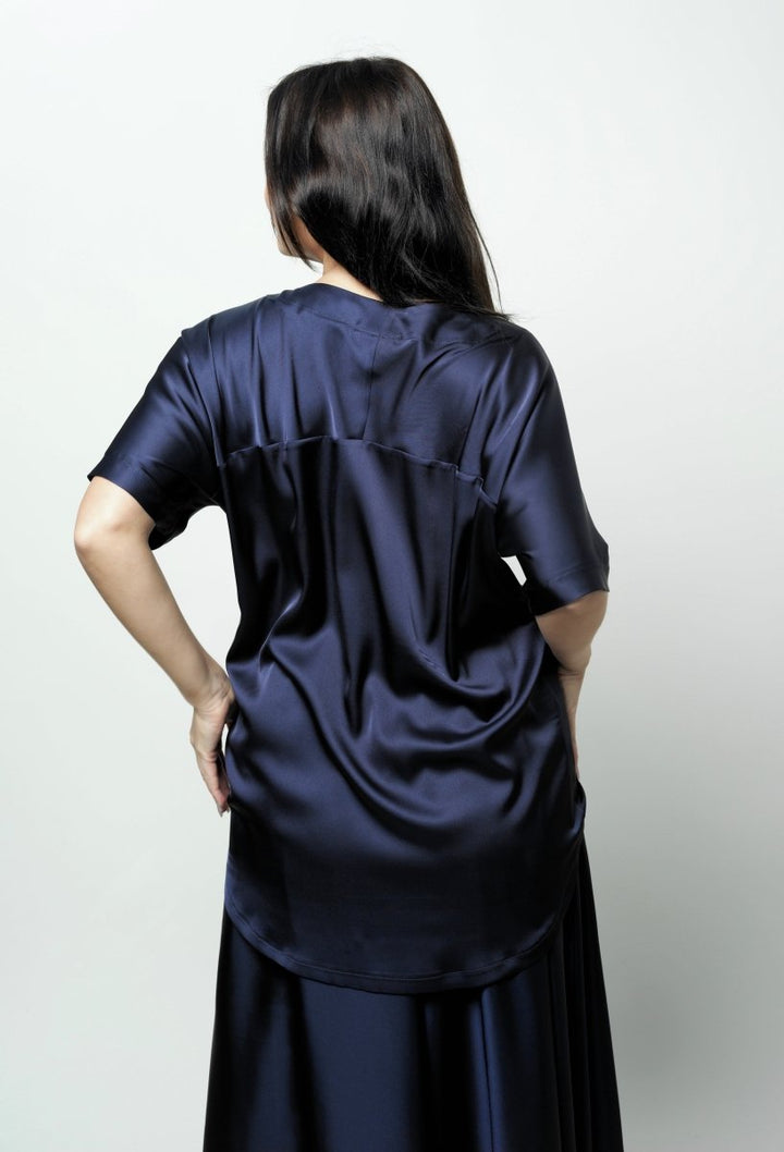 Top Silk Midnight blue - BeaA - Be At Home with Yourself - Top