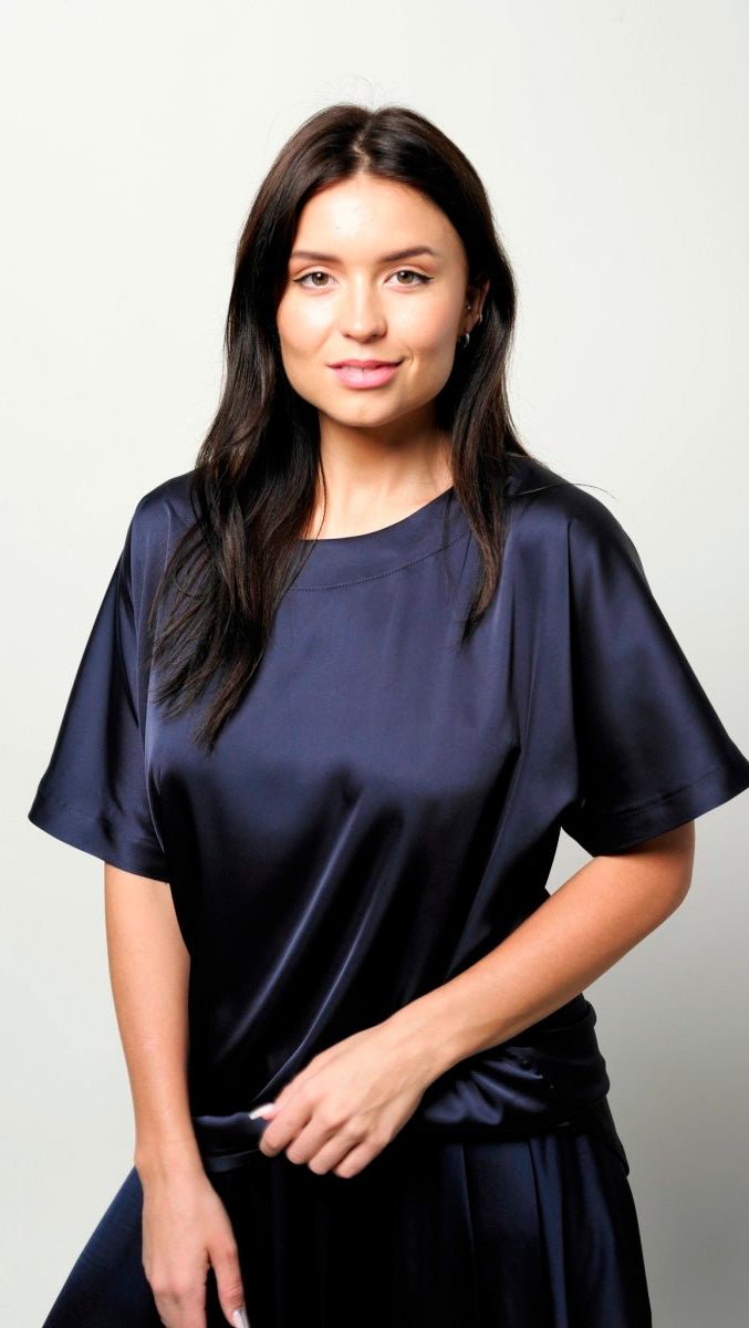 Top Silk Midnight blue - BeaA - Be At Home with Yourself - Top