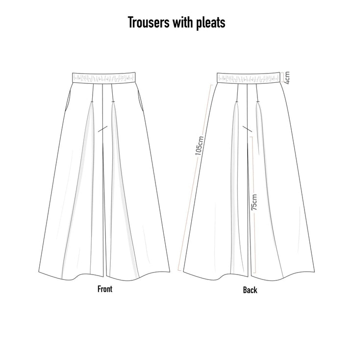 Trousers with pleats Silk Champagne - BeaA - Be At Home with Yourself - Trousers