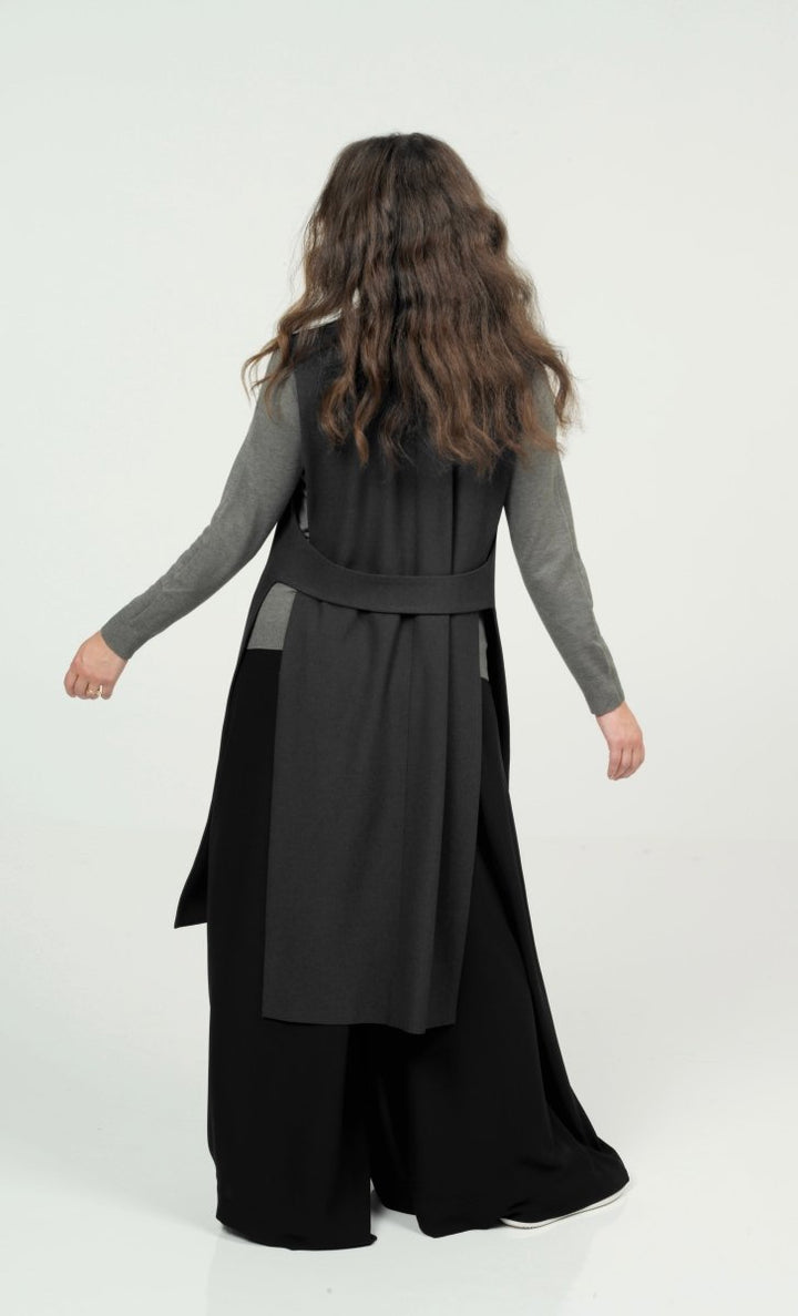 Vest midi Dark gray - BeaA - Be At Home with Yourself - vests