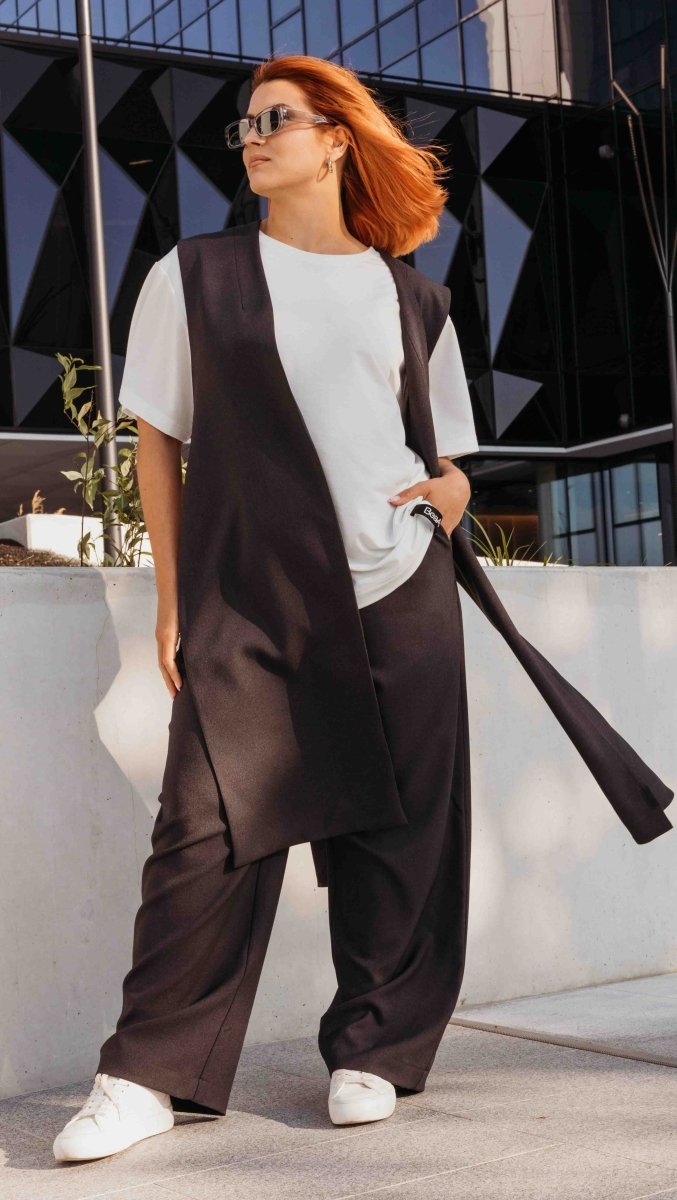 Vest midi Dark gray - BeaA - Be At Home with Yourself - vests