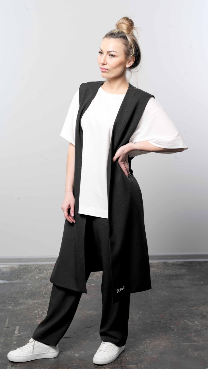 Vest midi Dark gray - BeaA - Be At Home with Yourself - vests