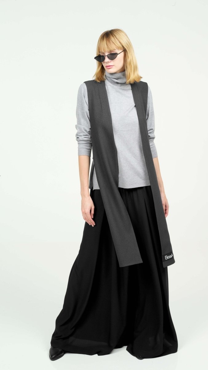 Vest midi Dark gray - BeaA - Be At Home with Yourself - vests