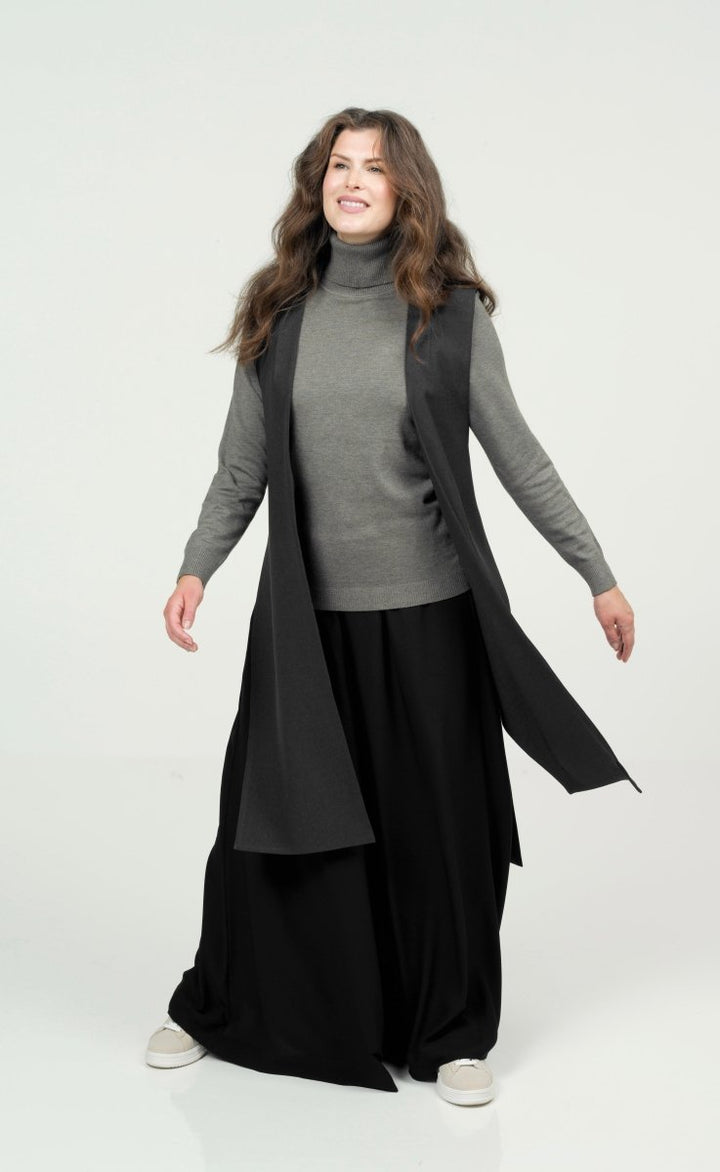 Vest midi Dark gray - BeaA - Be At Home with Yourself - vests