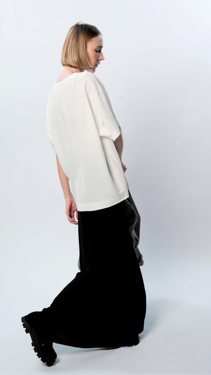 White Oversized T-Shirt for Women - BeaA - Be At Home with Yourself - T-Shirt