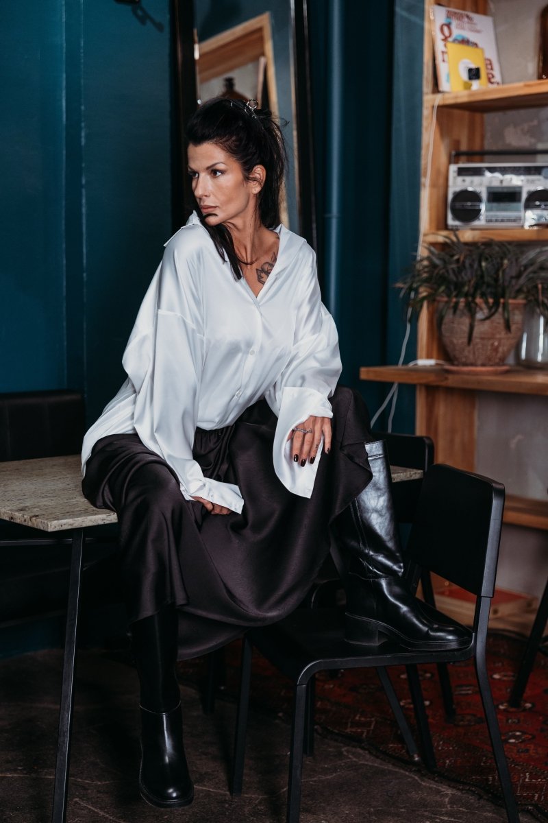 How to Wear Silk Satin Skirts – Seasonless and Effortless - BeaA - Be At Home with Yourself