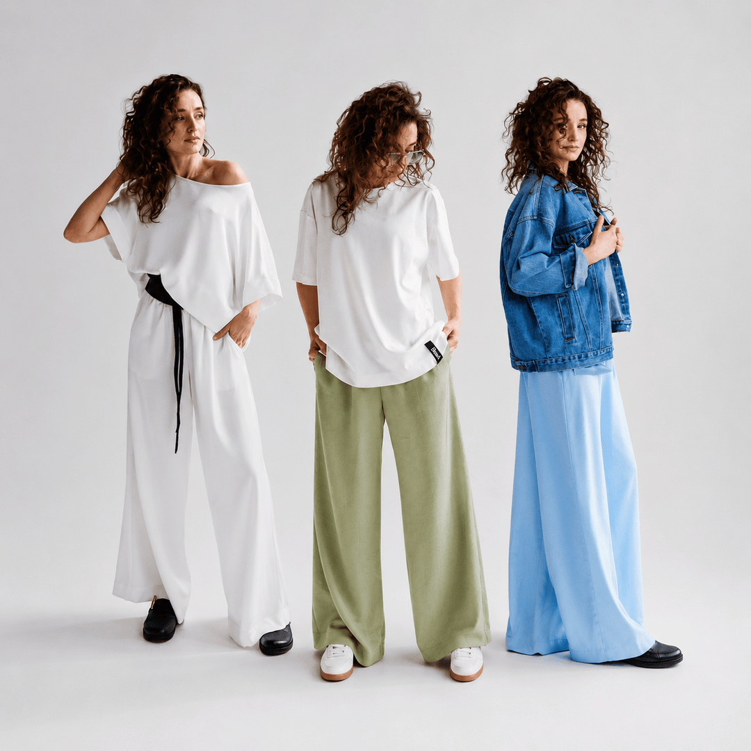 ⁠Crushed silk trousers - BeaA - Be At Home with Yourself